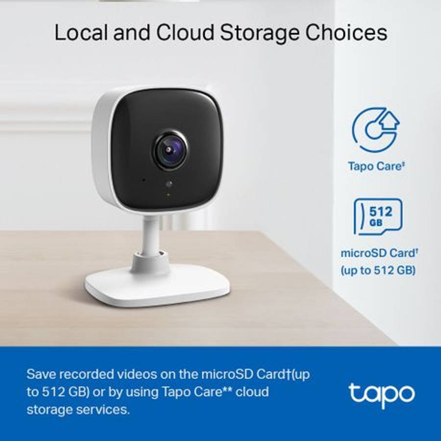 Tp-Link - Tapo C100 Home Security Wi-Fi Camera, 1080p HD, Night Vision, Audio - Tp-Link - Tapo C1...