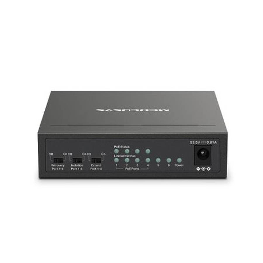 Mercusys - MS106LP 6-Port 10/100Mbps Desktop Switch with 4-Port PoE+ - Mercusys - MS106LP 6-Port ...