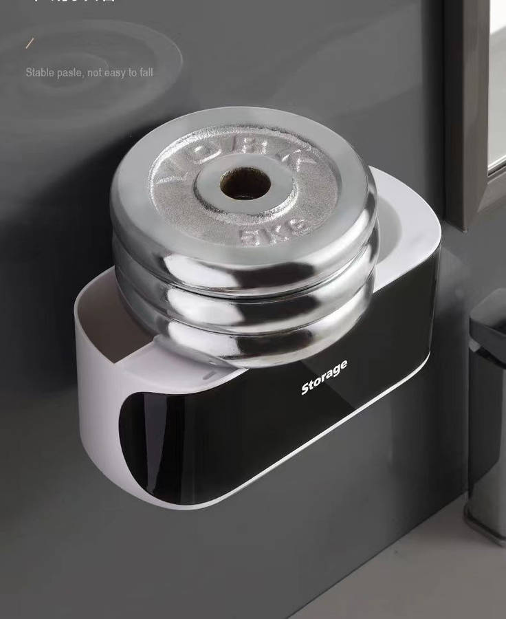 Wall Mounted Hair Dryer Organizer - Black