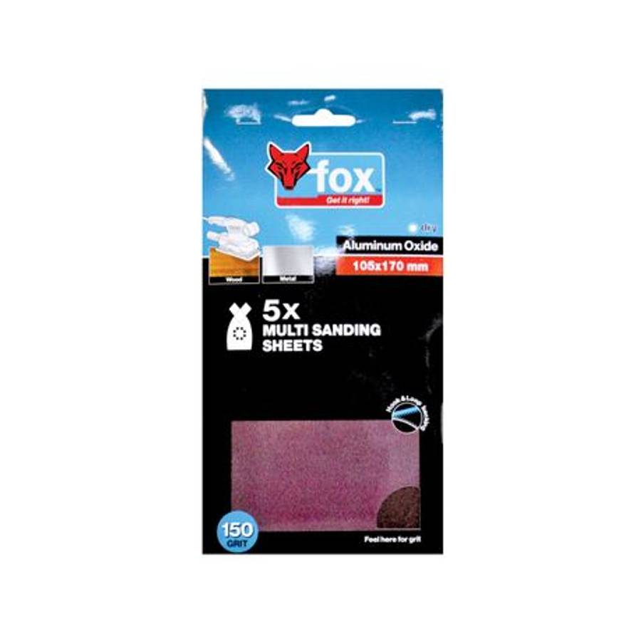Fox - Multi Sanding Paper 150G (5) - Fox - Multi Sanding Paper 150G (5)