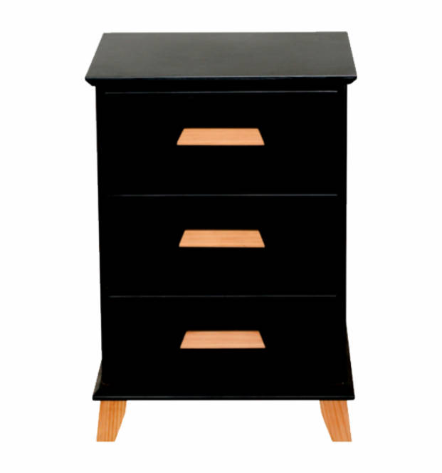 Pedestal- 3 Drawers-Black or White