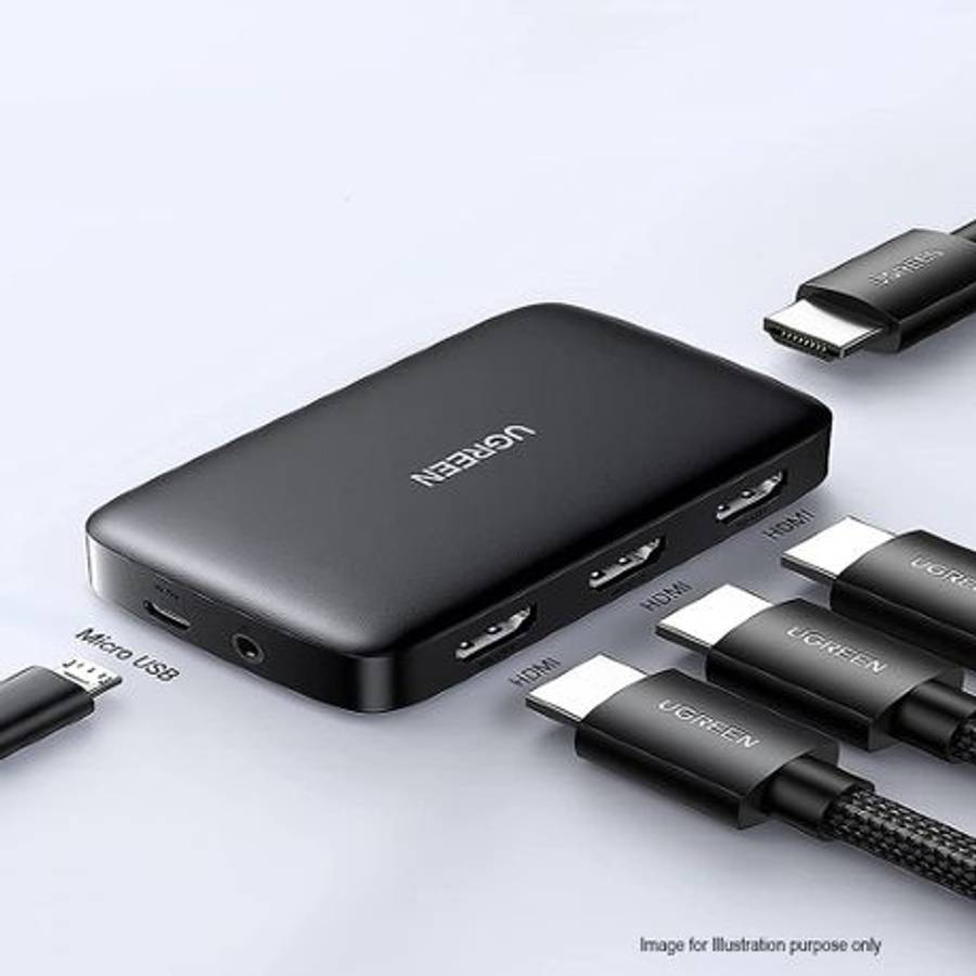 Ugreen - CM332 3-in-1 HDMI 1.4 Switch 4K - Ugreen - CM332 3-in-1 HDMI 1.4 Switch 4K