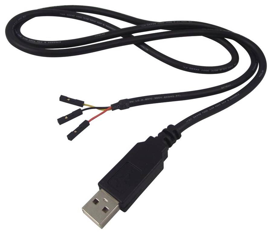 Ftdi (TTL-232R-RPI) Cable, Debug, USB to TTL-232, RPI, 1m
