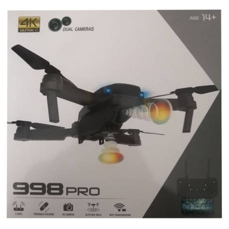 998 Pro Micro Foldable Drone Set With Dual Cameras
