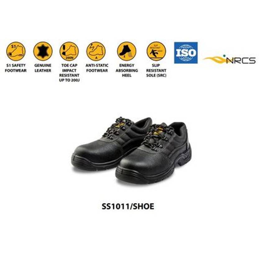 Dromex Boxer Leather Safety Shoe - Black - SA 3 - Dromex Boxer Leather Safety Shoe - Black - SA 3