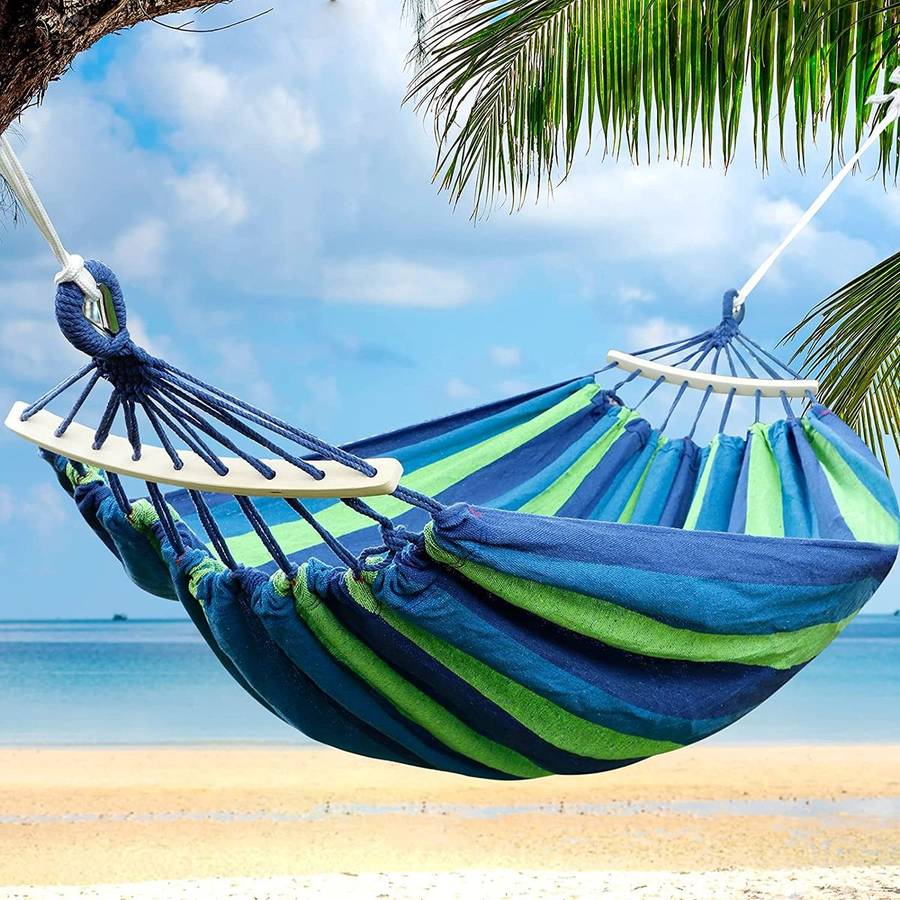Heavy Duty Adult Hammock- Blue & Green
