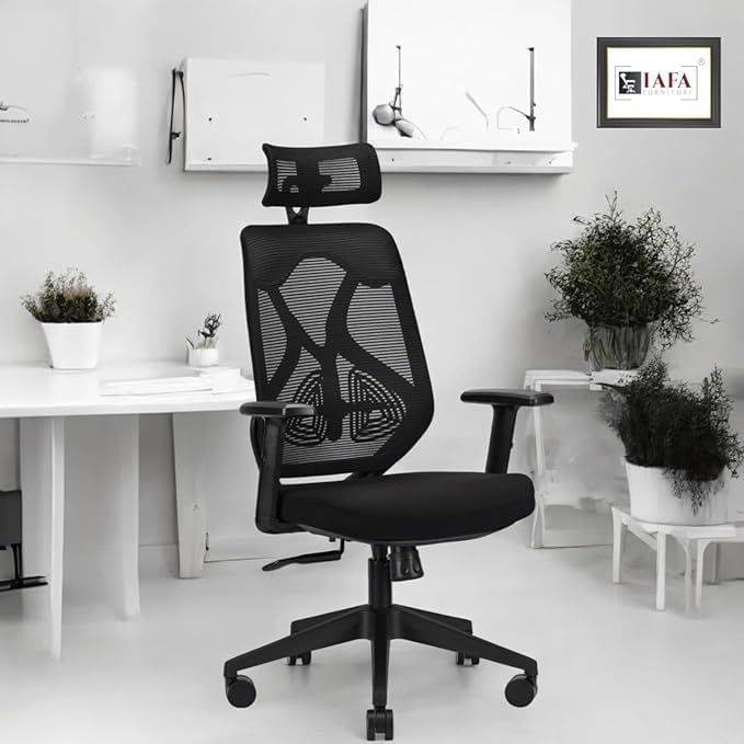Office Chairs - Executive High Back Mesh Ergonomic - Black Colour