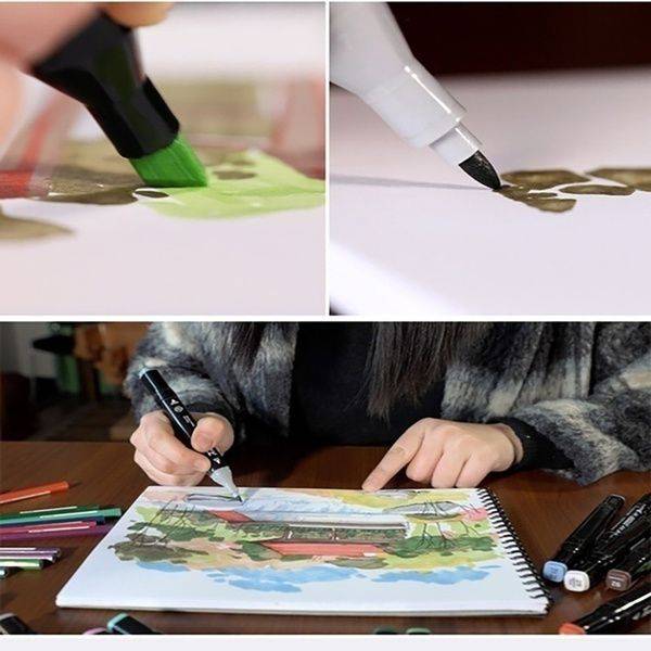 JD 48PCS Color Sketch Art Markers set