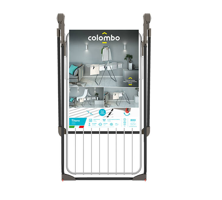 Colombo 20+10m Anti-Rust Stainless Steel Wheel Aided Clothes Dryer - Titano (ONE FOOT BROKEN)