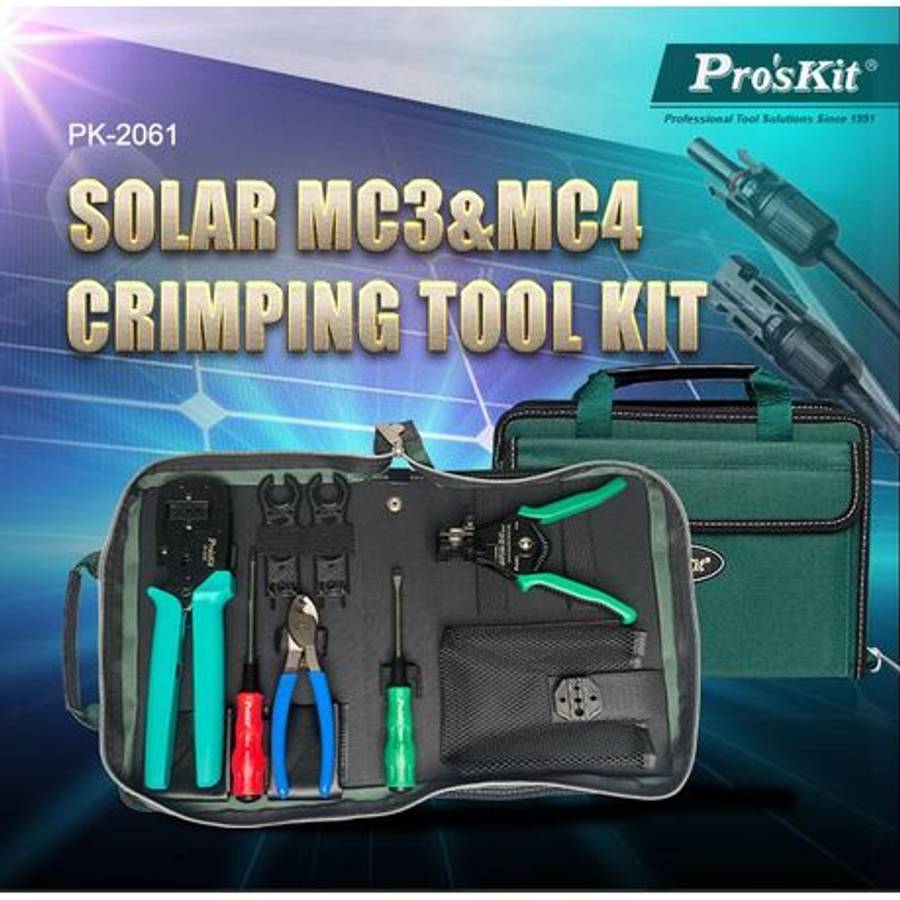 Proskit - PRK PK-2061 Solar MC3 & MC4 Crimping Tool Kit for Efficient Installations - Proskit - P...