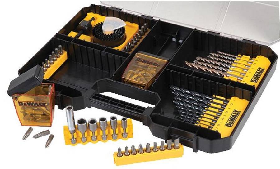 DeWalt (DT71569-QZ) Drill Bit Set, 4 Hole, Driver Bits, 100 Pcs