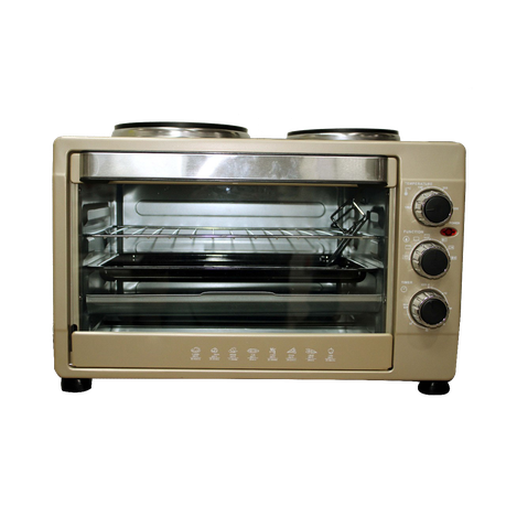 32L Mini Kitchen Stove with Two Solid Cooking Plates & Shutoff Timer 3300W (PLEASE READ DESCRIPTION)