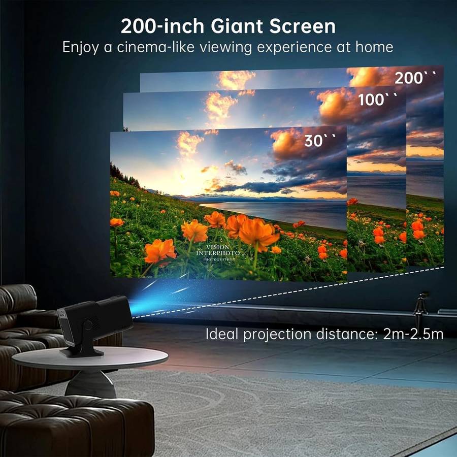 Terdove-Portable LED Projector with WiFi & Bluetooth&Home Theater Projector