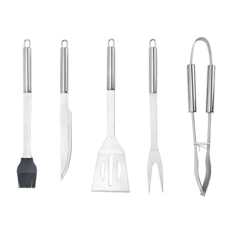5 Piece stainless steel braai set