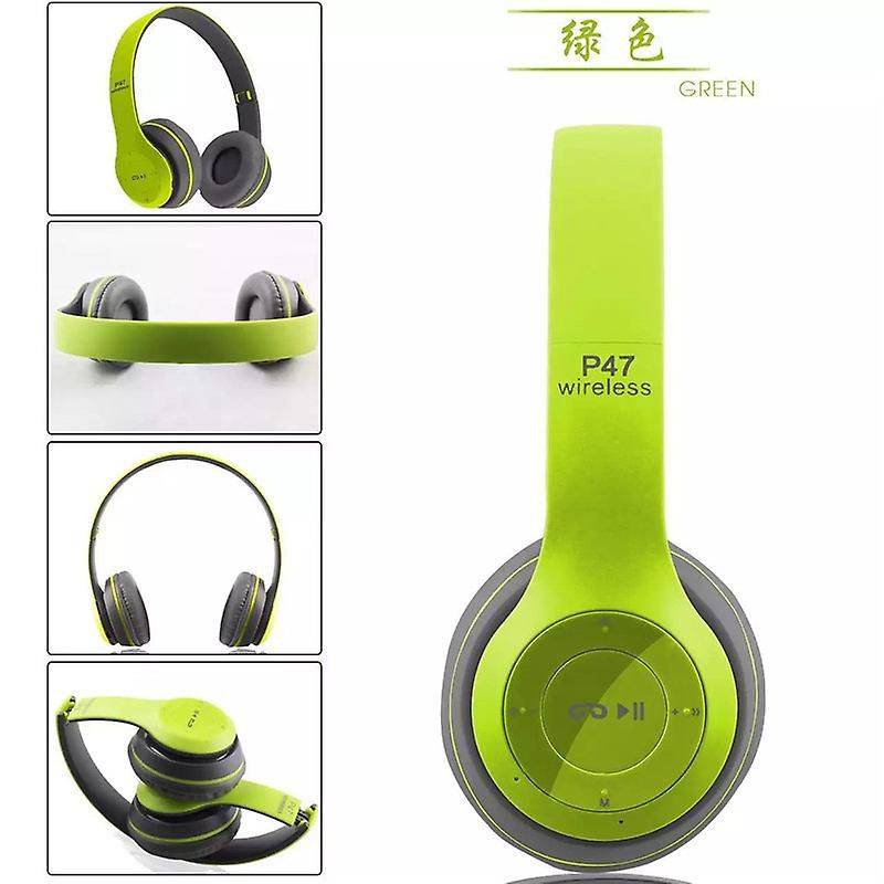 P47 Wireless Bluetooth Headphones - Green