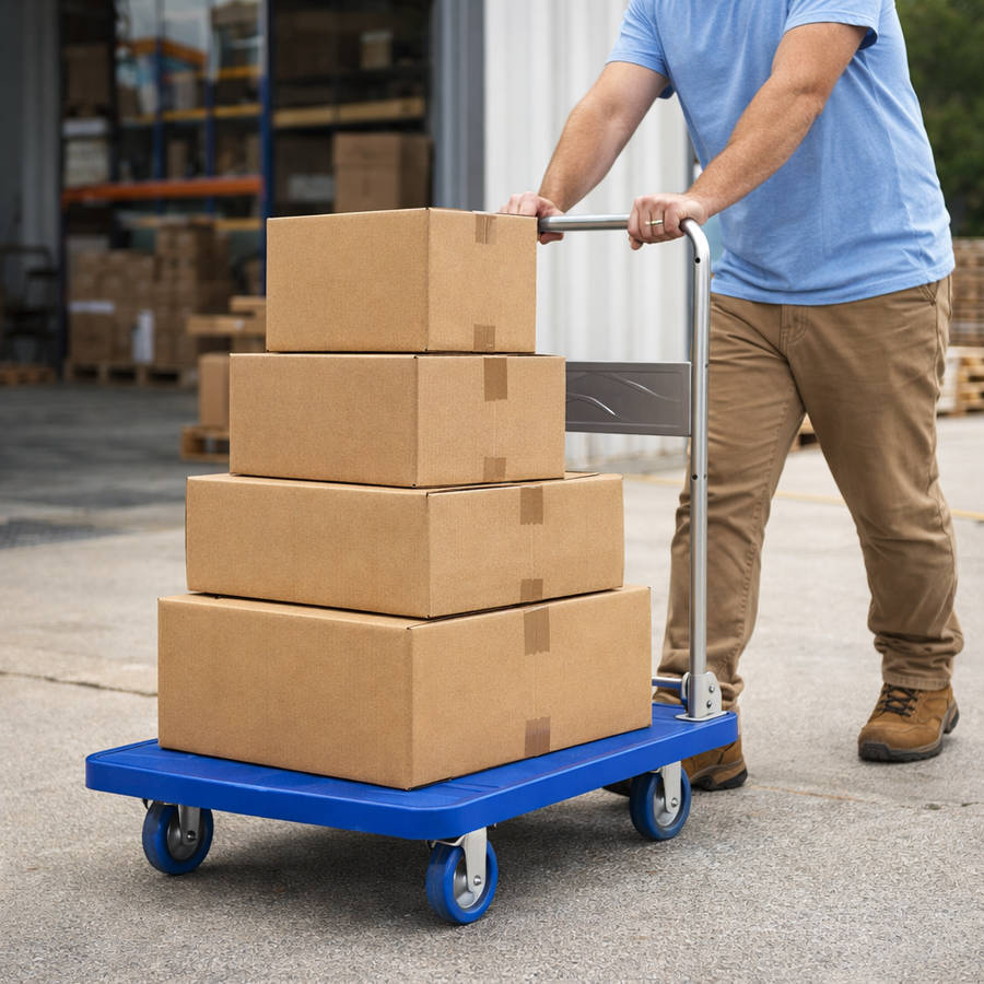 100kg Platform Trolley - Heavy Duty, Foldable