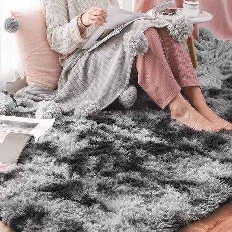 Light fluffy shaggy Rug/Carpet 150X200CM- GREY