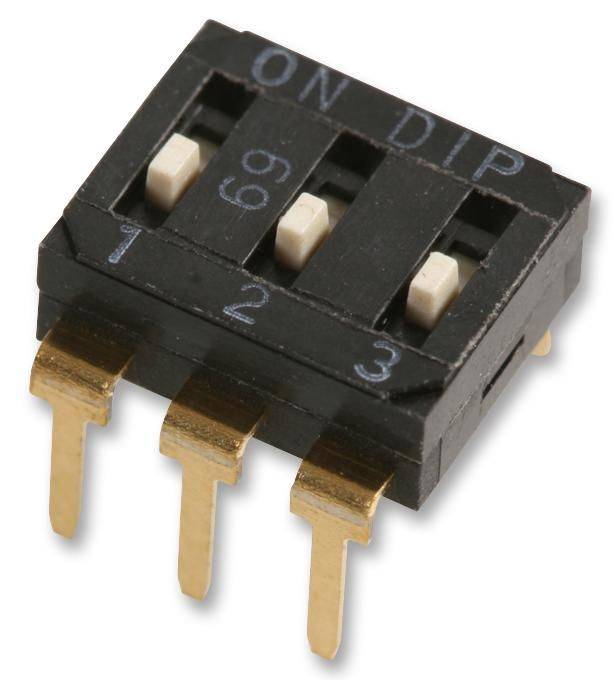 Multicomp Pro (MCEI-03) DIP / SIP Switch, SPST, 24 VDC, 25 mA
