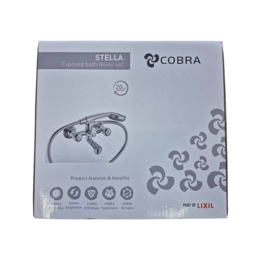 Cobra Stella Light Pattern Bath Diverter Mixer & Handshower