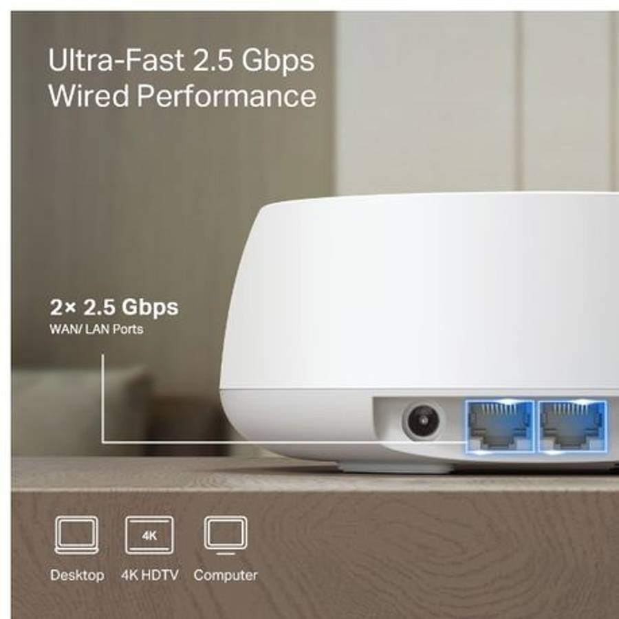 Tp-Link - Deco BE25 BE3600 WiFi 7 Mesh , Dual 2.5Gbps Ports, HomeShield - 3 Pack - Tp-Link - Deco...