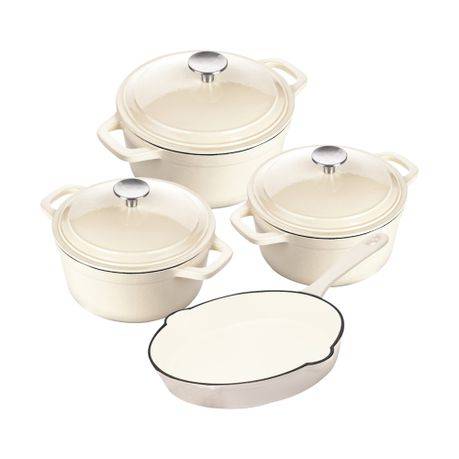 DH - New Design Dutch Pot Cookware Sets Cast Iron - 7 Piece