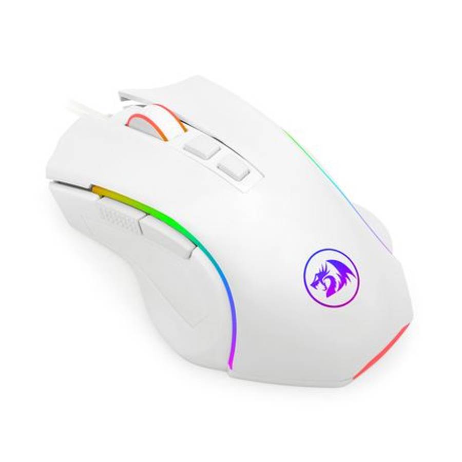 Redragon - Griffin 7200DPI Gaming Mouse - White - Redragon - Griffin 7200DPI Gaming Mouse - White