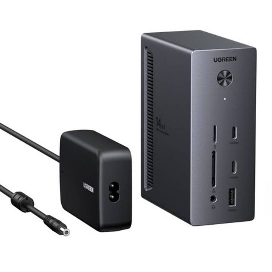 Ugreen - 14-in-1 USB Type-C TO USB/2x HDMI/DP/RJ45 Docking Station - Ugreen - 14-in-1 USB Type-C ...
