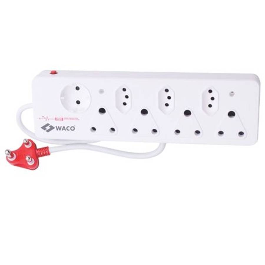Waco - 8 Way Multiplug with Surge Protection and Shutters - Waco - 8 Way Multiplug with Surge Pro...