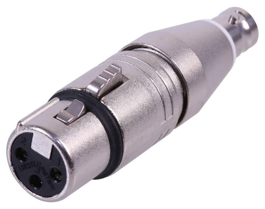 Neutrik (NA2FBNC) Connector Adapter, Circular, XLR, 3 Ways, Receptacle