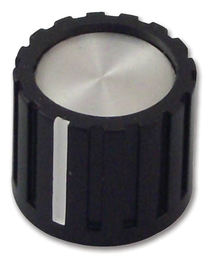 Multicomp Pro (CF-X1-M-T18) Knob, Round Shaft, 6 mm, Plastic