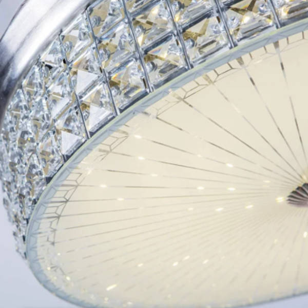 Crystal retractable blade ceiling fan