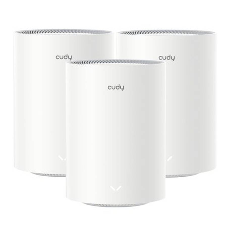Cudy - AX3000 Wi-Fi 6 Mesh Kit 3 Pack - White - Cudy - AX3000 Wi-Fi 6 Mesh Kit 3 Pack - White