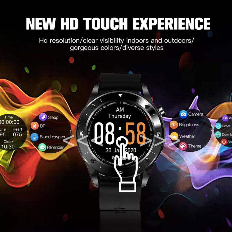 Sports Fitness Activity Tracker Smart Watch F22 Heart Rate Monitor - Vibrant Orange