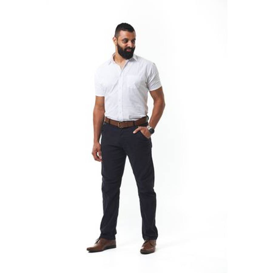 Dromex 100% Cotton Short Sleeve Formal Shirt - White - L - Dromex 100% Cotton Short Sleeve Formal...