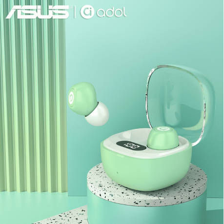 ASUS - AS101 - Semi-In-Ear Noise Cancelling Earbuds With Mic - Green