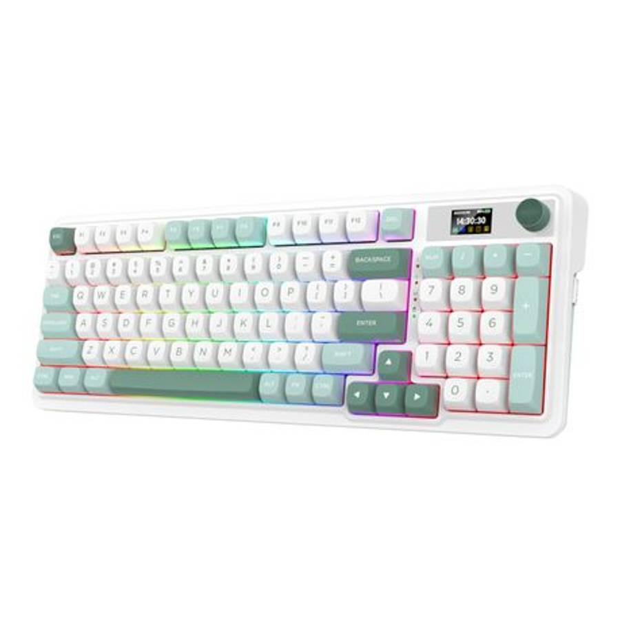 Redragon - K719WGB Galatin RGB PRO Full sized Wireless Gaming Keyboard - White - Redragon - K719W...