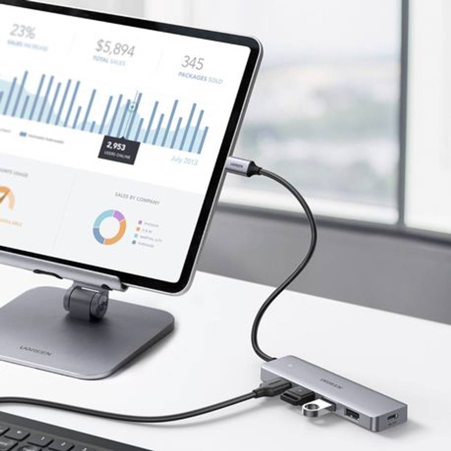 Ugreen - 4-in-1 Type-C Hub | USB 3.0 | Type-C - Ugreen - 4-in-1 Type-C Hub | USB 3.0 | Type-C