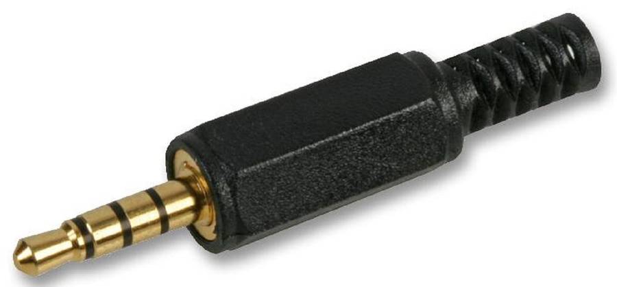 Pro Signal (PSG01696) Phone Audio Connector, 4 Contacts, Plug, 3.5 mm