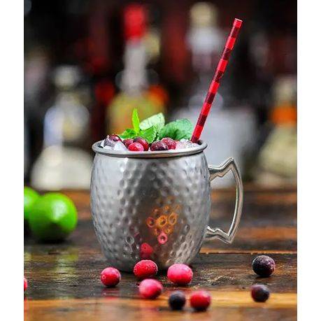 Hammered Stainless Steel Moscow Mule Mug Set - 500ml - 2-Piece