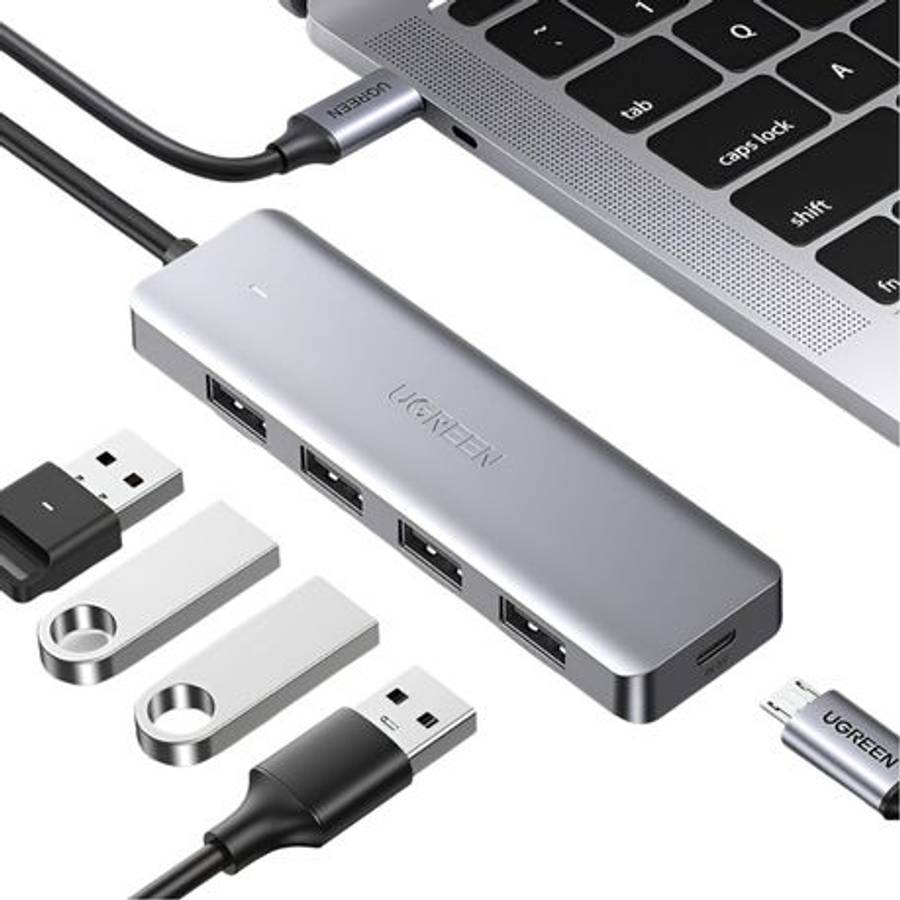 Ugreen - 4-in-1 Type-C Hub | USB 3.0 | Type-C - Ugreen - 4-in-1 Type-C Hub | USB 3.0 | Type-C