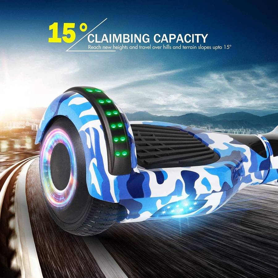 6.5 Inch Smart Auto Balance Hoverboard With Bluetooth Speaker - Army Pink