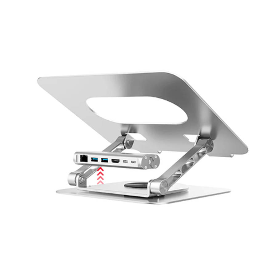Unitek - 360 Rotating Laptop Stand with Detachable USB-C Docking Station - Unitek - 360 Rotating ...