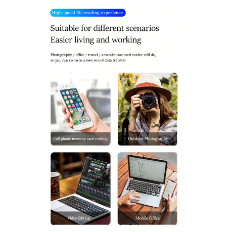 Lenovo - TC101 - 2-in-1 SD Card Reader and USB-C Adapter - Black