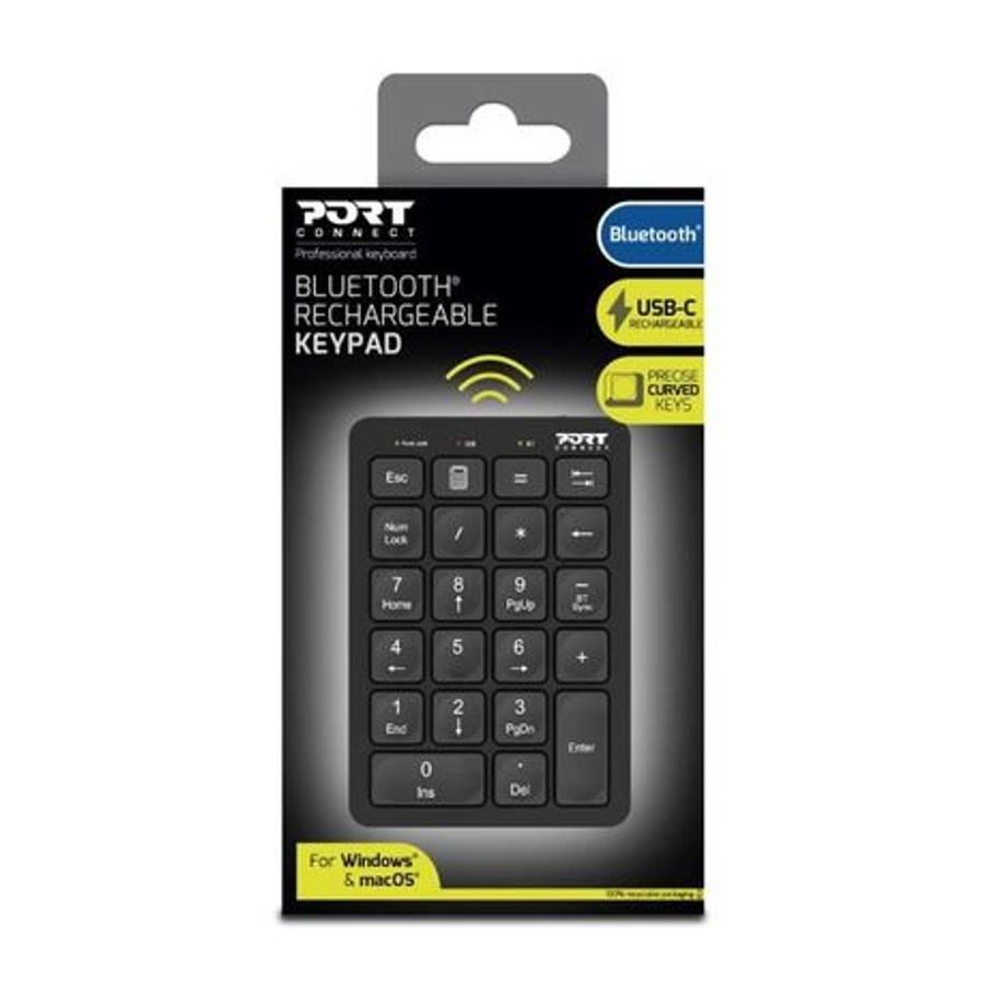 Port - Connect - Bluetooth Rechargeable Keypad - Port - Connect - Bluetooth Rechargeable Keypad