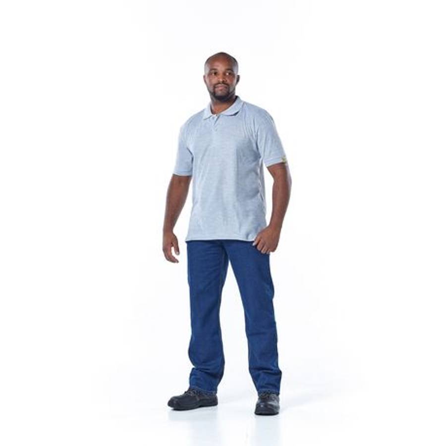 Dromex - 100% Polyester Golfer - Grey - 5XL - Dromex - 100% Polyester Golfer - Grey - 5XL