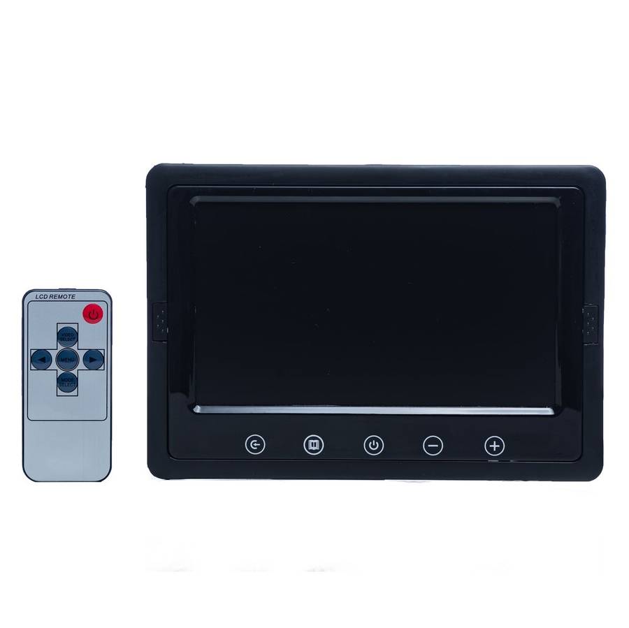 7" TFT/LED Hi- Res Display Monitor, Headrest Shroud and Stand/Touch button