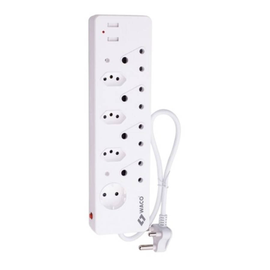 Waco - 8 Way Multiplug with USB Chargers and Shutters - Waco - 8 Way Multiplug with USB Chargers ...