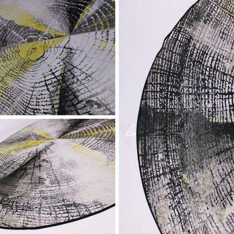 160cm Round Branded 3D Printed Area Rug Lightweight - RCX57