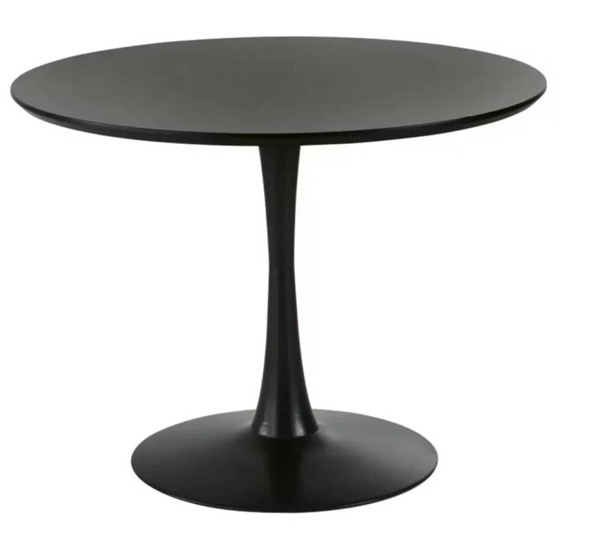 Round Dinning Table-Black/White
