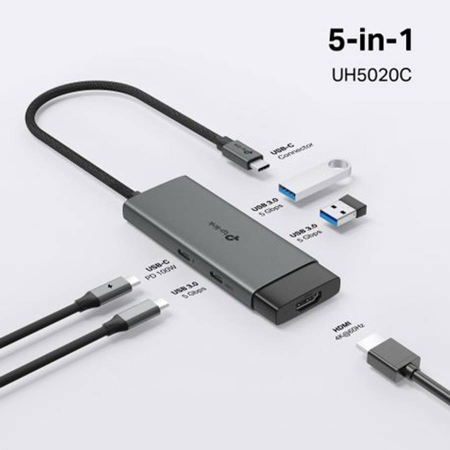 Tp-Link - UH5020C USB Type-C 5-in-1 Hub, 1xHDMI + 1xPD + 1xType-C + 2xType-A - Tp-Link - UH5020C ...